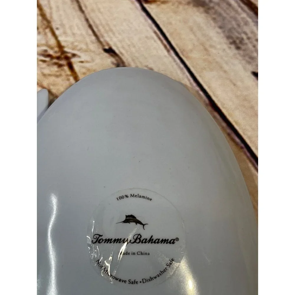 Tommy Bahama‎ Salad Fork & Spoon Serving Utensils Rustic Blue NEW!